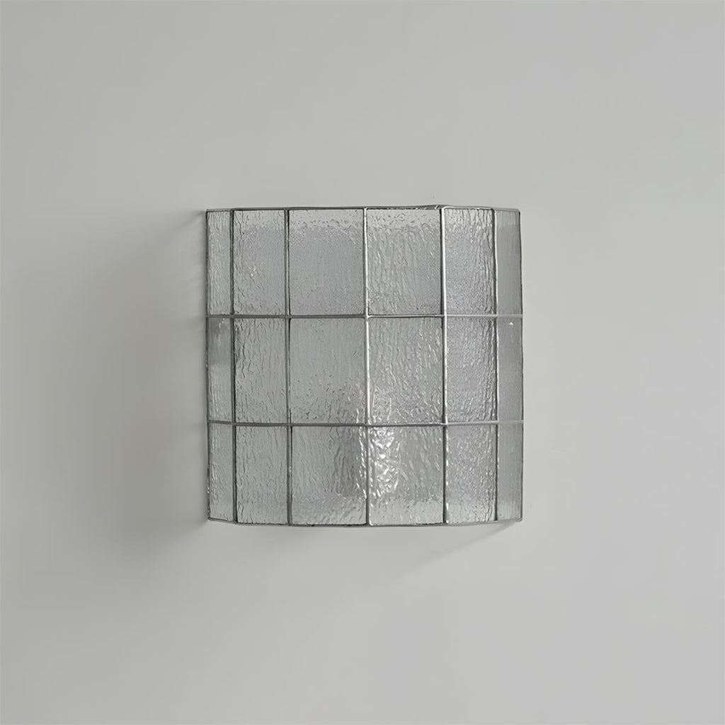 Fun Guy 731 Wall Lamp, Geometric Grid Panel, Minimalist Slim Profile, Soft Diffused Glow