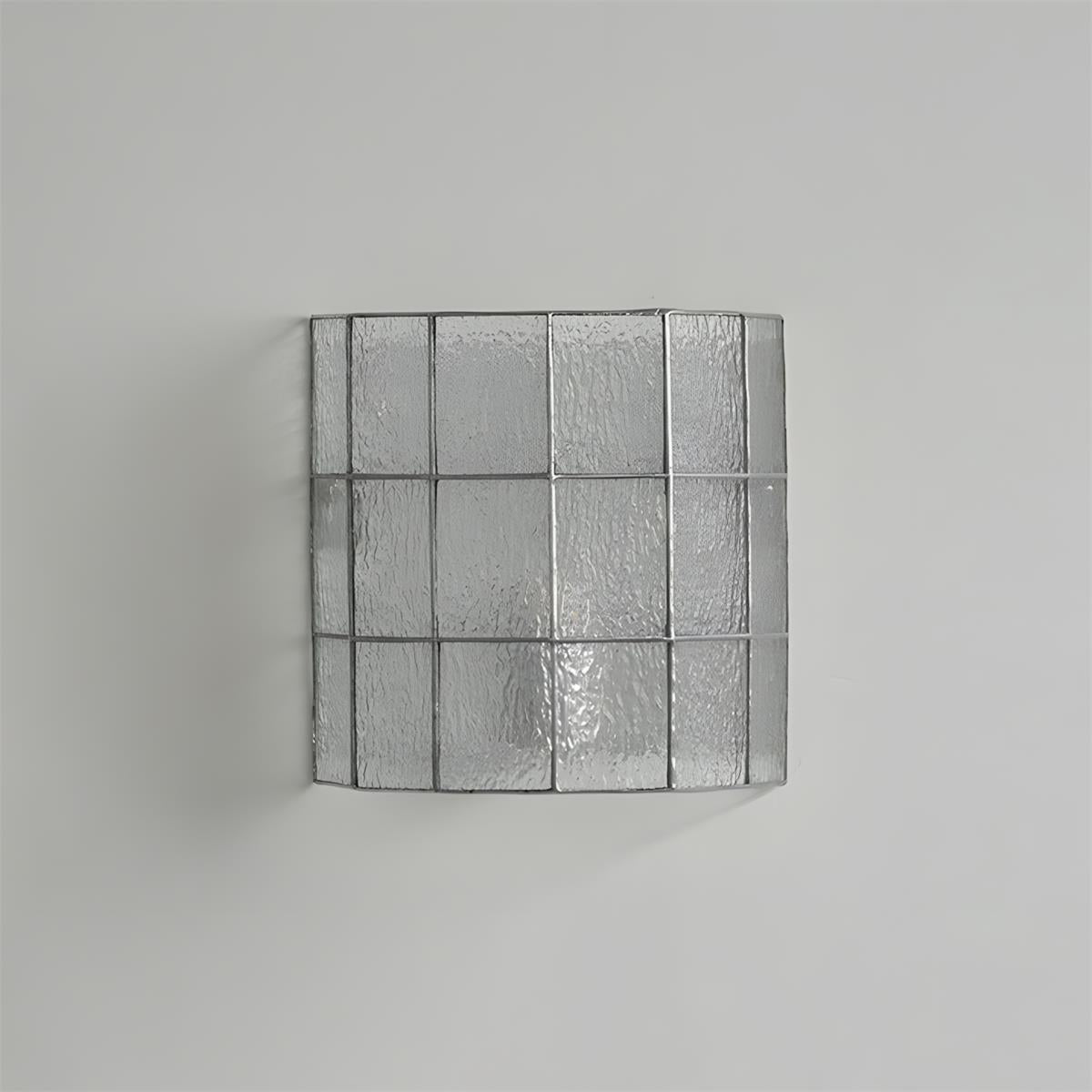 Fun Guy 731 Wall Lamp, Geometric Grid Panel, Minimalist Slim Profile, Soft Diffused Glow