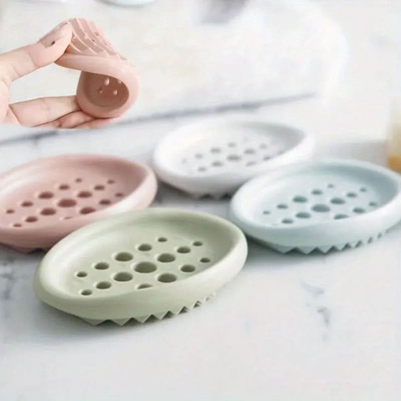 Silicone Soap Holder and Dish for Easy Draining | ribuella