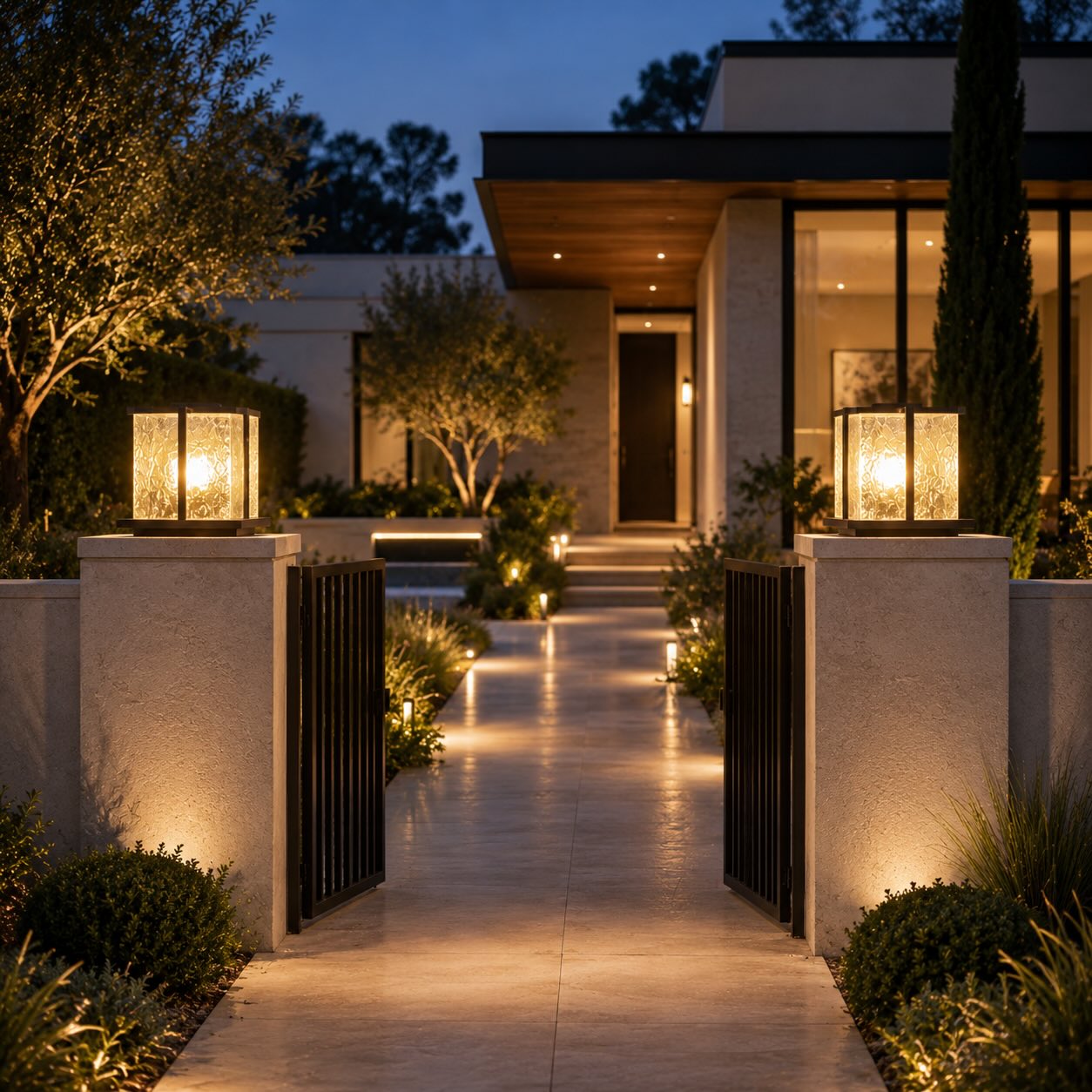 Modern Outdoor Wall Light Stainless Steel Structure 12W LED IP55 Waterproof Garden Illumination | ribuella