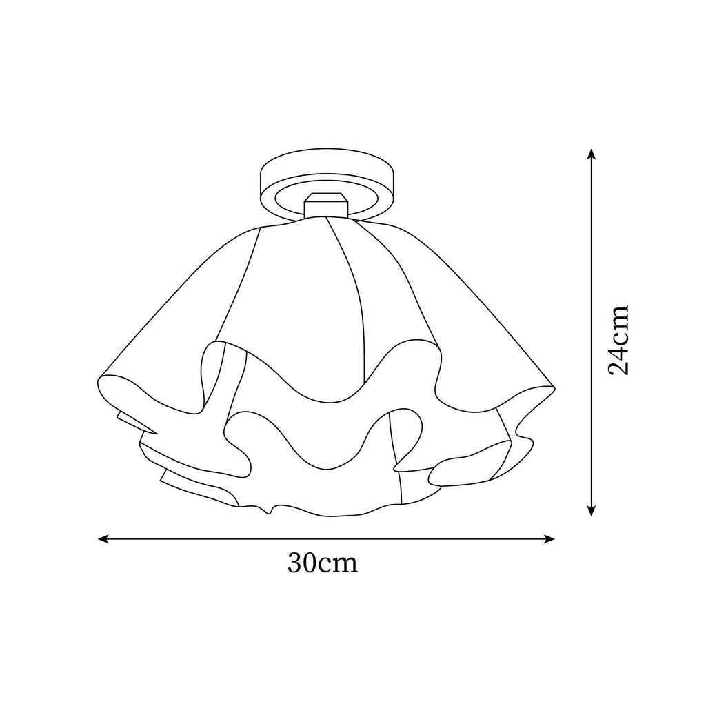 Gailon Contemporary Pleated Drum Ceiling Light Fixture