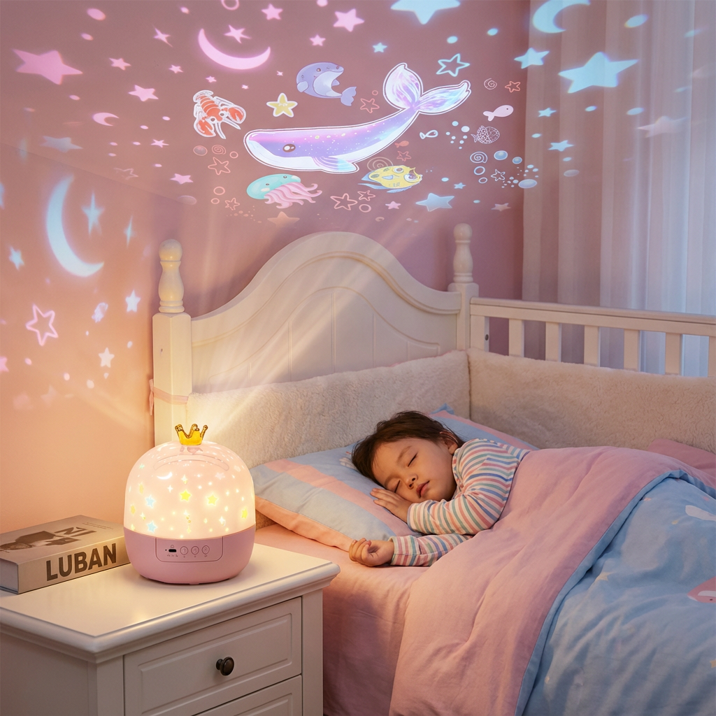 2-in-1-Nachtlicht und beruhigender Traumprojektor für Kinder
