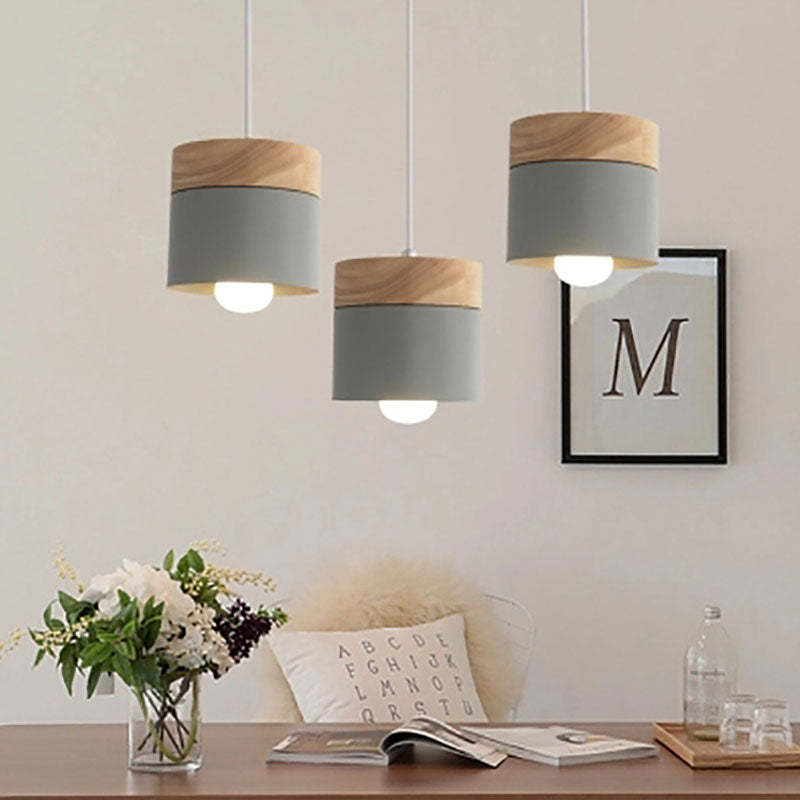 Suspension moderne Valentina en forme de boîte, structure en métal et bois pour ampoule E27