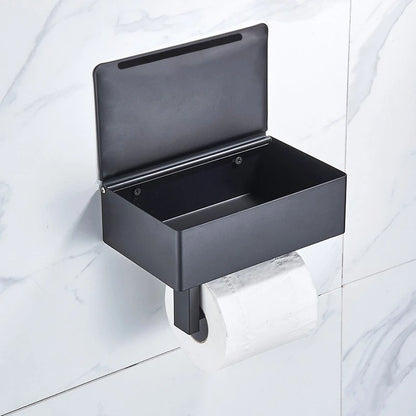 Tissue Dispenser - Stainless Steel Bathroom Paper Holder - 2-in-1 Shelf and Holder - SteelShelf | ribuella