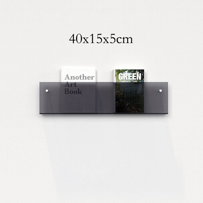 Wall-Mounted Acrylic Magazine Display Shelf — Floating Showcase