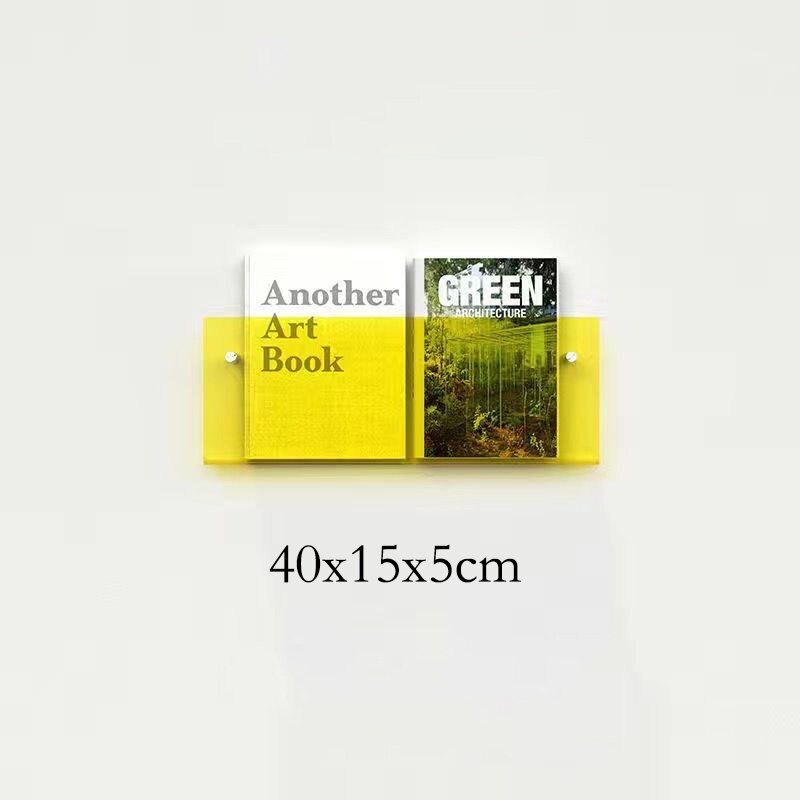 Wall-Mounted Acrylic Magazine Display Shelf — Floating Showcase