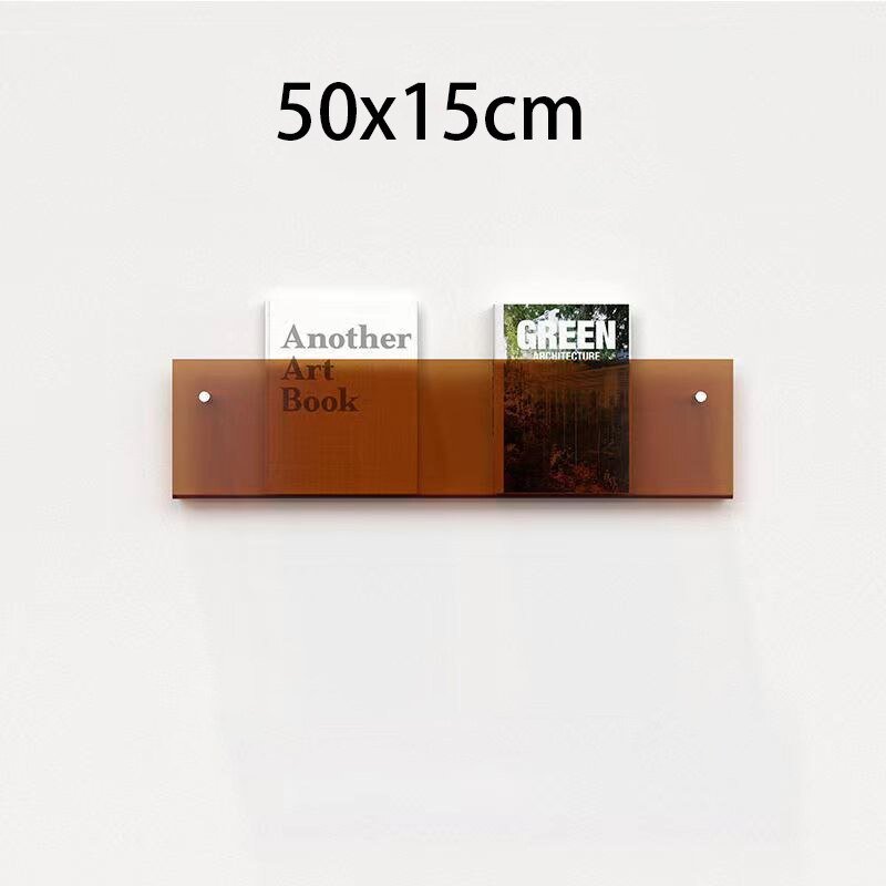 Wall-Mounted Acrylic Magazine Display Shelf — Floating Showcase