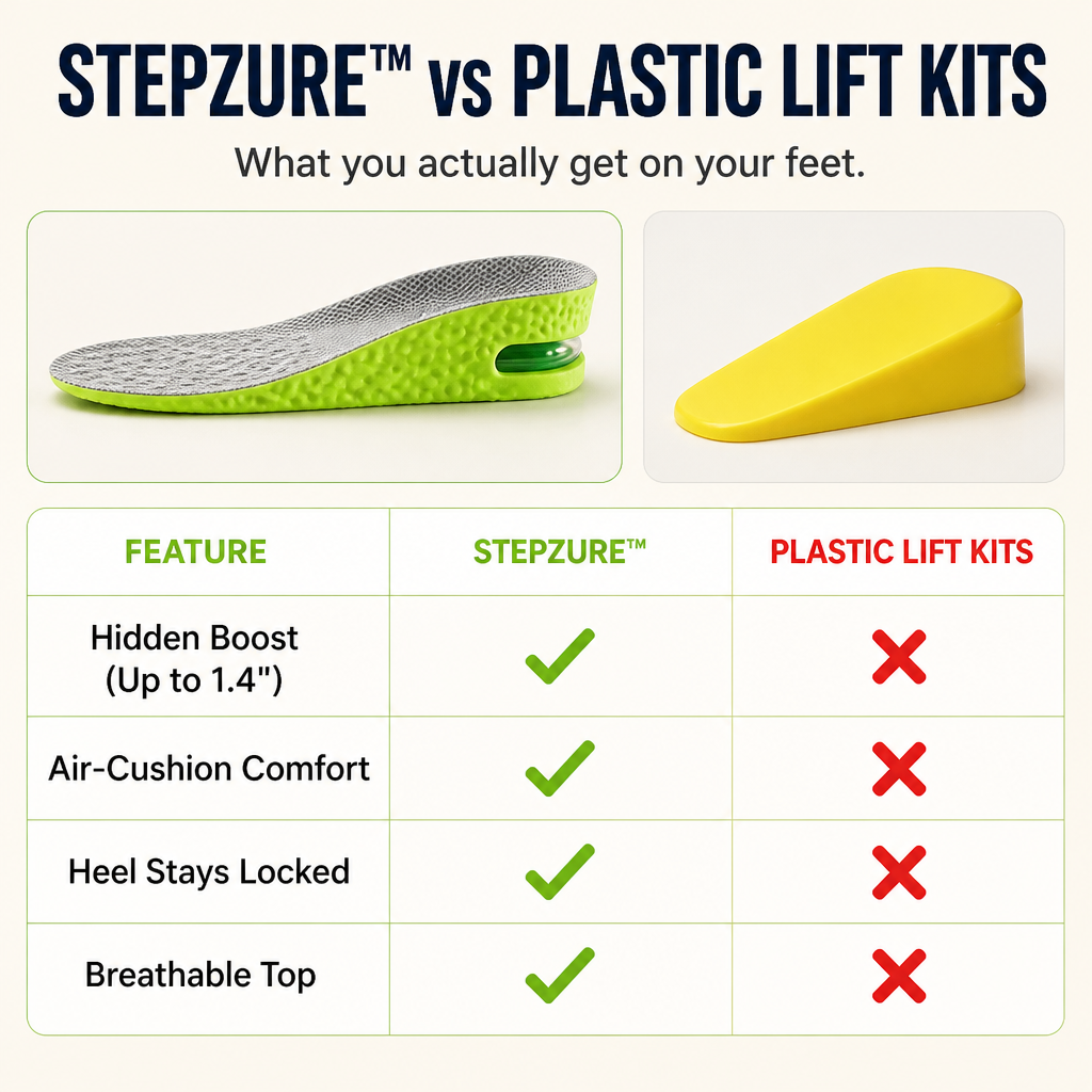 StepZure - زد طولك 1.4 بوصة مع أي حذاء تملكه بالفعل | ريبيويلا