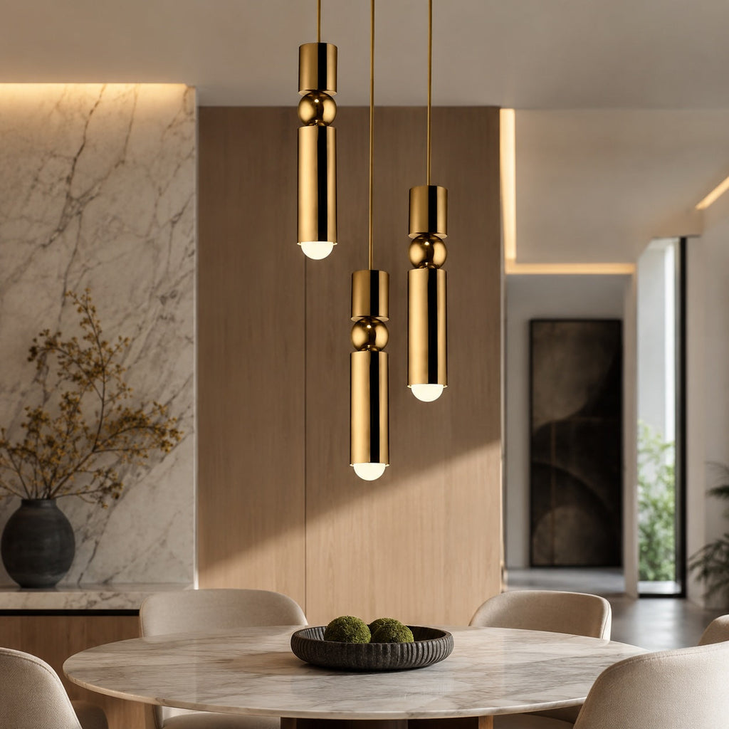 Moderní černé závěsné svítidlo s nastavitelným stmívatelným LED světlem a geometrickým kovovým designem | ribuella