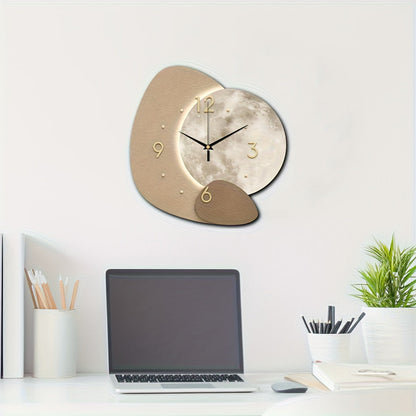 TimberCraft - Exquisite Wooden Wall Clock with Gold Accents | ribuella