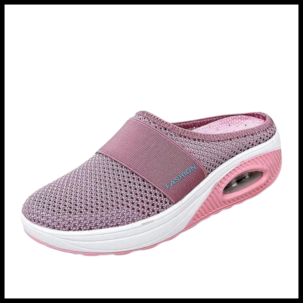 נעלי סניקרס לנשים להליכה יומיומית, ננעלות בקלות, בעיצוב רך ומרופד