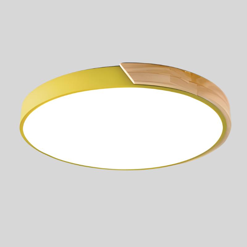 Slim Round Ceiling Light Modern Minimalist Silhouette Soft Warm Ambient Glow