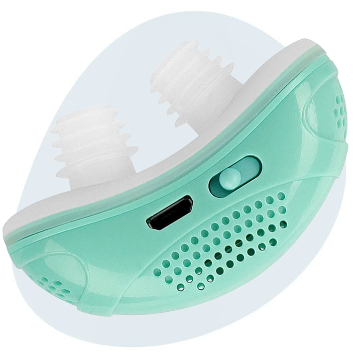 Portable Anti Snoring Device — Rechargeable Silicone Nasal Prongs USB Charging