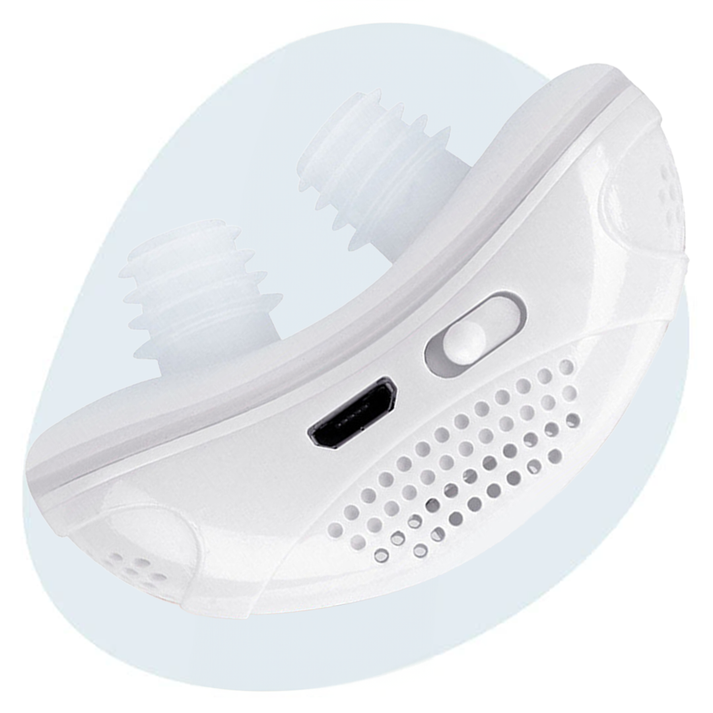 Portable Anti Snoring Device — Rechargeable Silicone Nasal Prongs USB Charging