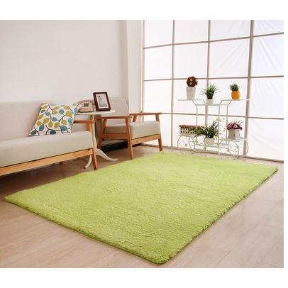 8X10 Solid Shaggy Area Rug — Soft High-Pile Plush, Black And White