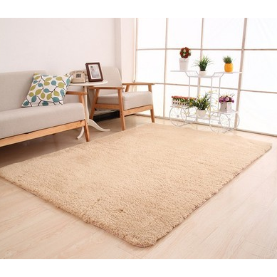 8X10 Solid Shaggy Area Rug — Soft High-Pile Plush, Black And White