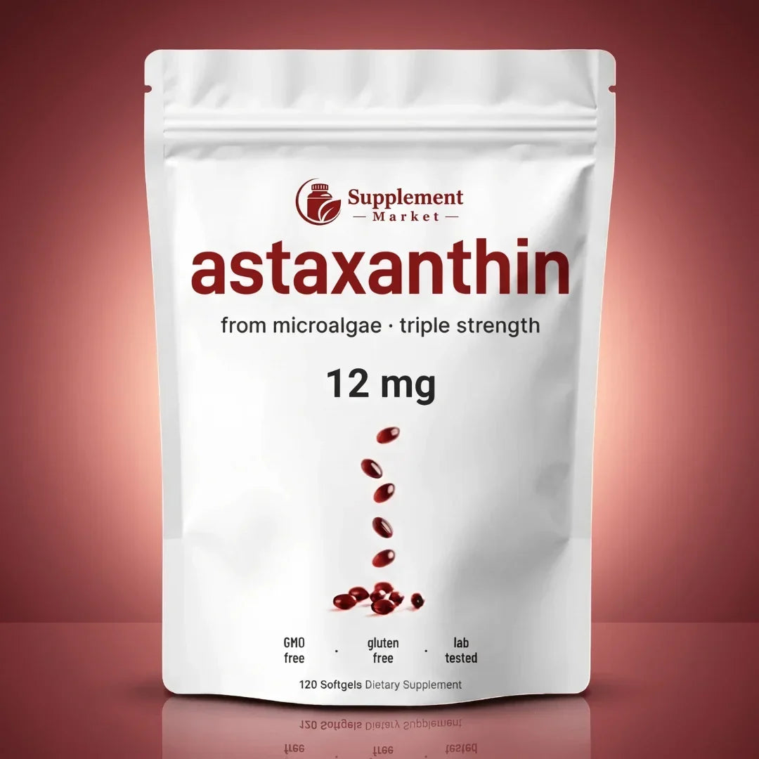 Gélules molles d'astaxanthine 12 mg pour soutenir la peau, les yeux et les articulations