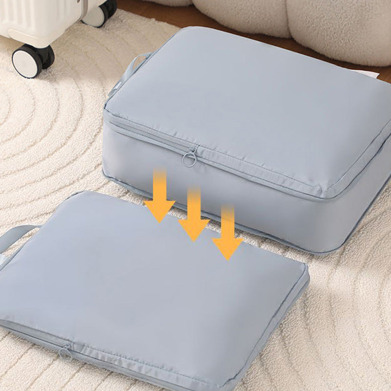 Set di 6 cubi da viaggio a compressione impilabili, organizzatori per valigia