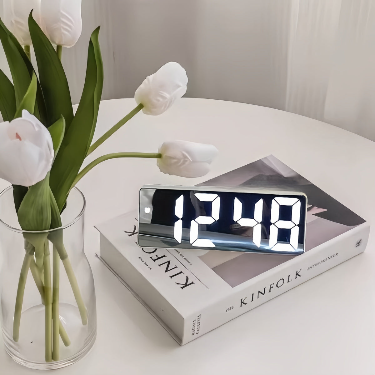 Digital Sunrise Alarm Clock Soft Light Simulation, Automatic Snooze