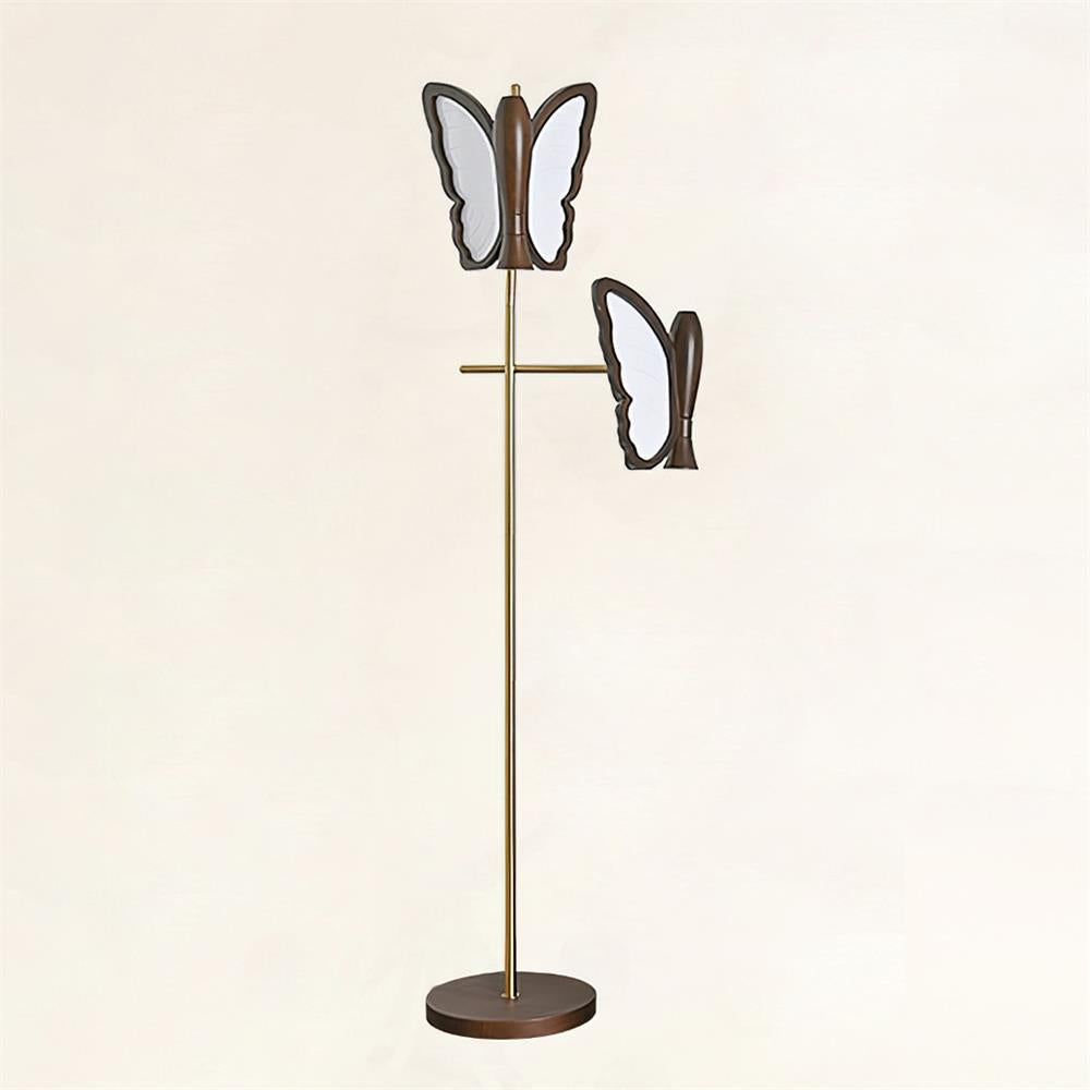 Galileo Butterfly Floor Lamp Sculptural Twin Wing Design Gold Finish Stand