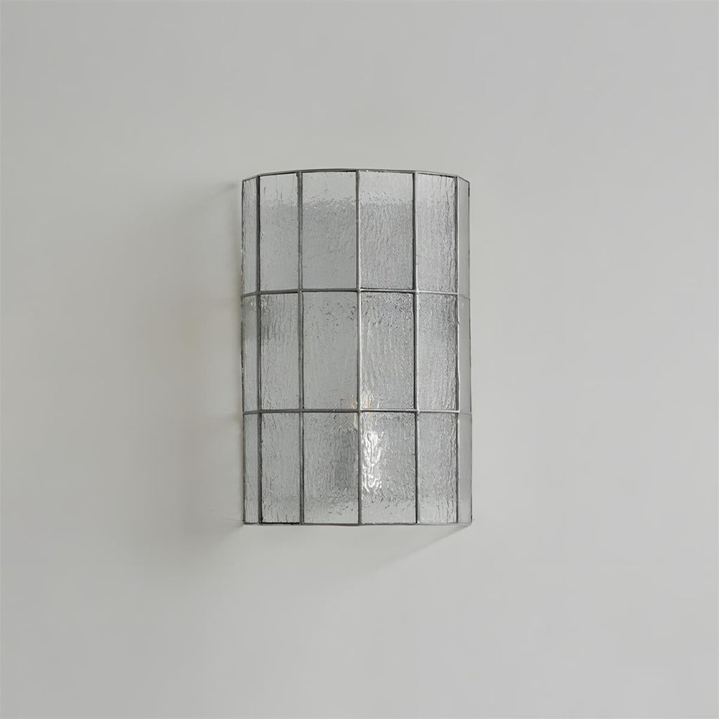 Fun Guy 731 Wall Lamp, Geometric Grid Panel, Minimalist Slim Profile, Soft Diffused Glow