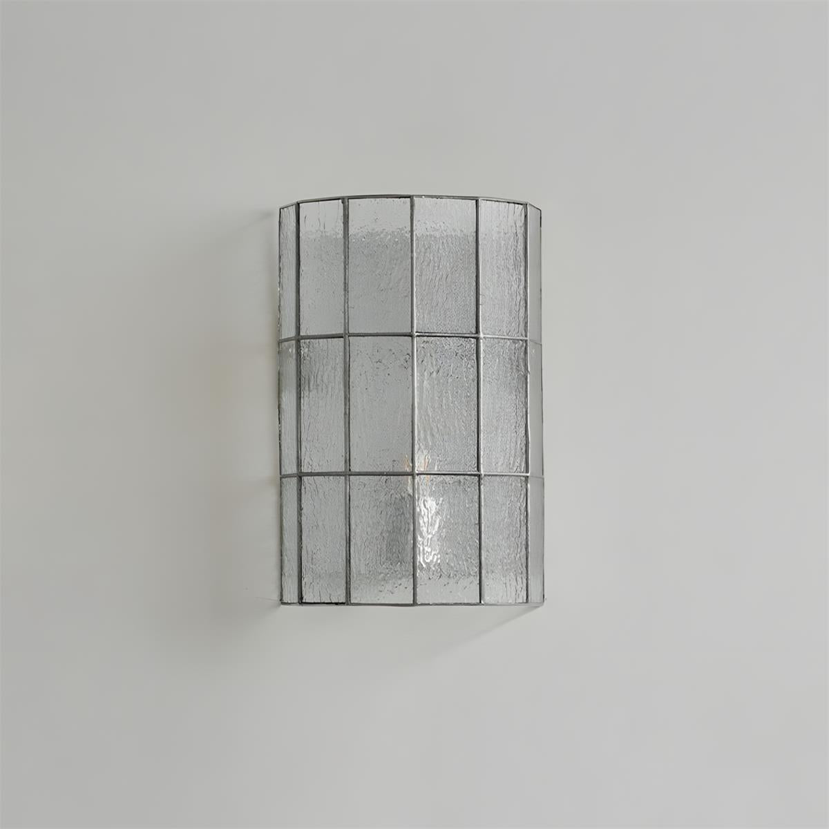 Fun Guy 731 Wall Lamp, Geometric Grid Panel, Minimalist Slim Profile, Soft Diffused Glow