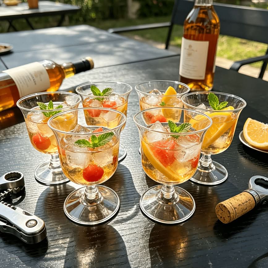 Reusable Outdoor Wine Glass Set for Stylish Beverage Serving | ribuella