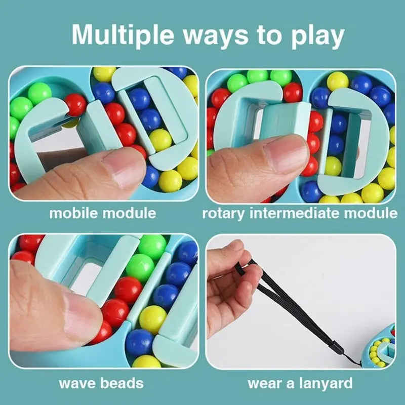 Rotating Bean Fidget Puzzle | Enhances Logic & Color Identification | ribuella