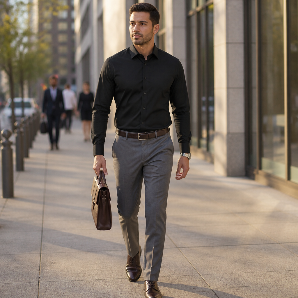 RevoStretch – Smooth Stretch Button-Down Shirt with Wrinkle-Resistant Silky Sheen | ribuella