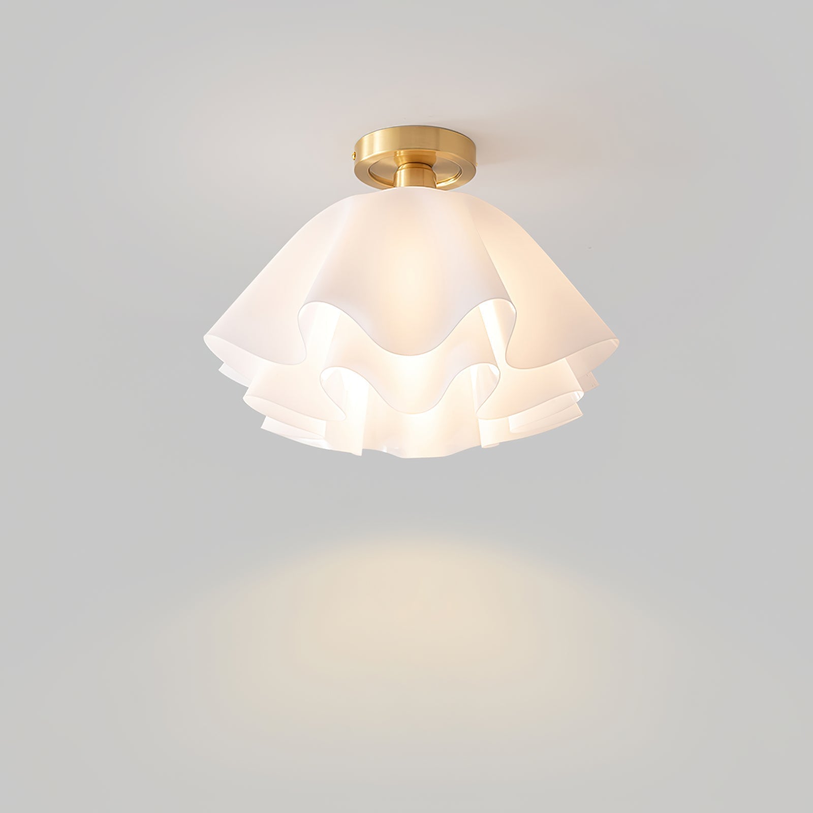 Gailon Contemporary Pleated Drum Ceiling Light Fixture