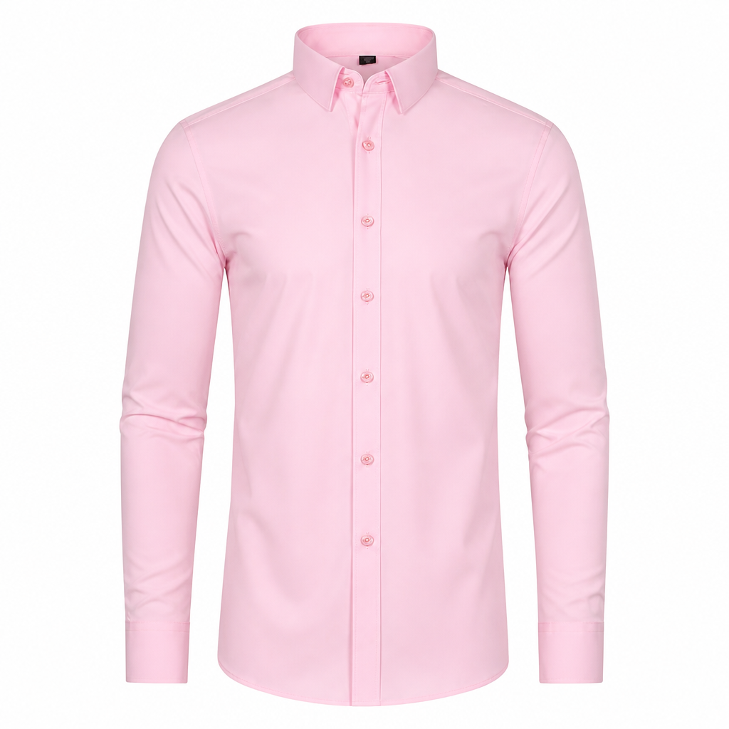 RevoStretch – Smooth Stretch Button-Down Shirt with Wrinkle-Resistant Silky Sheen | ribuella