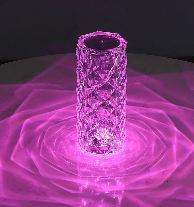 SparklingGlow - LED-kristallen aanraaklamp met afstandsbediening en 16 kleuren | ribuella