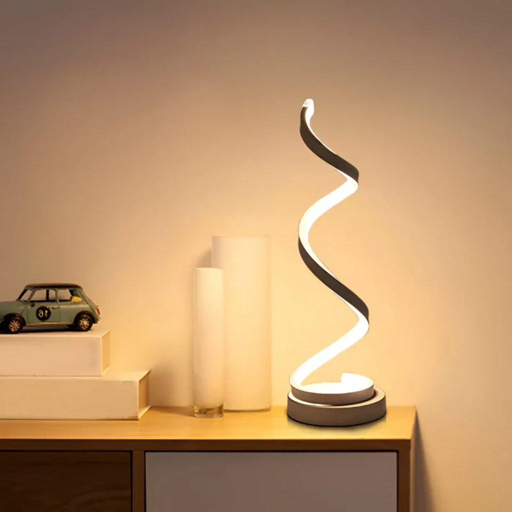 Lampada da scrivania a LED a spirale con regolazione dell'intensità - Design moderno da 19W | ribuella