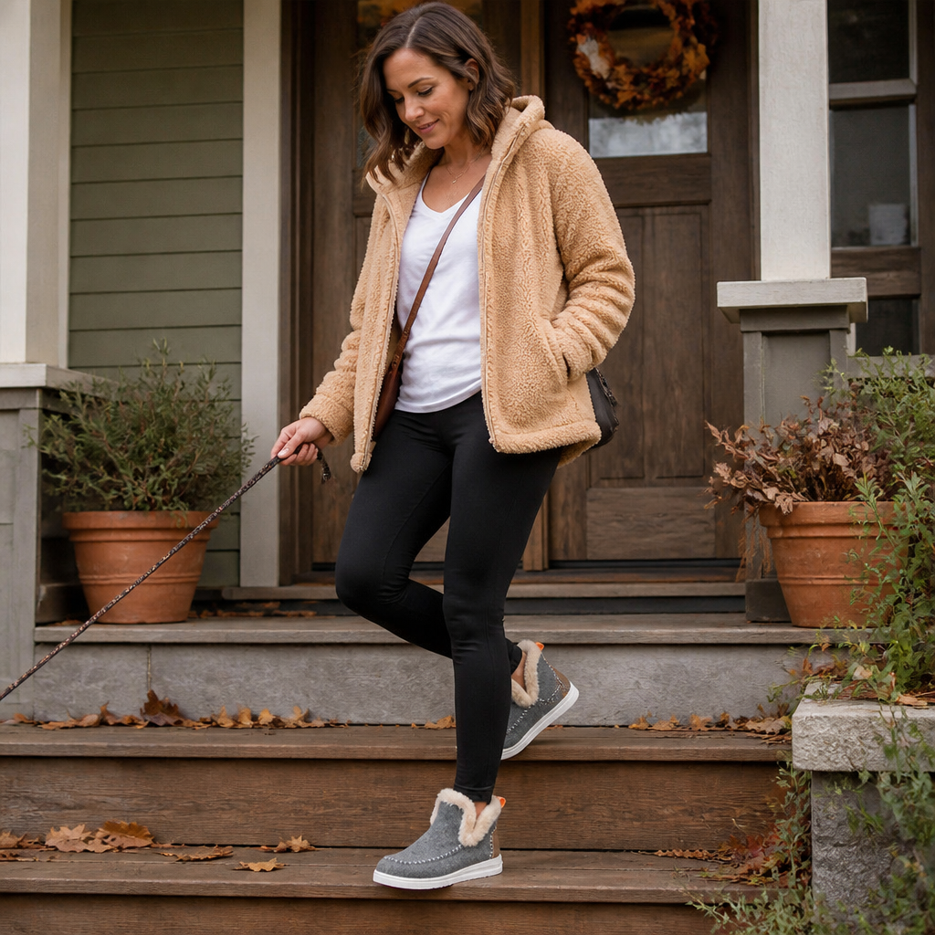 StrideEase – Warm Faux Fur-Lined Slip-On Winter Boots | ribuella