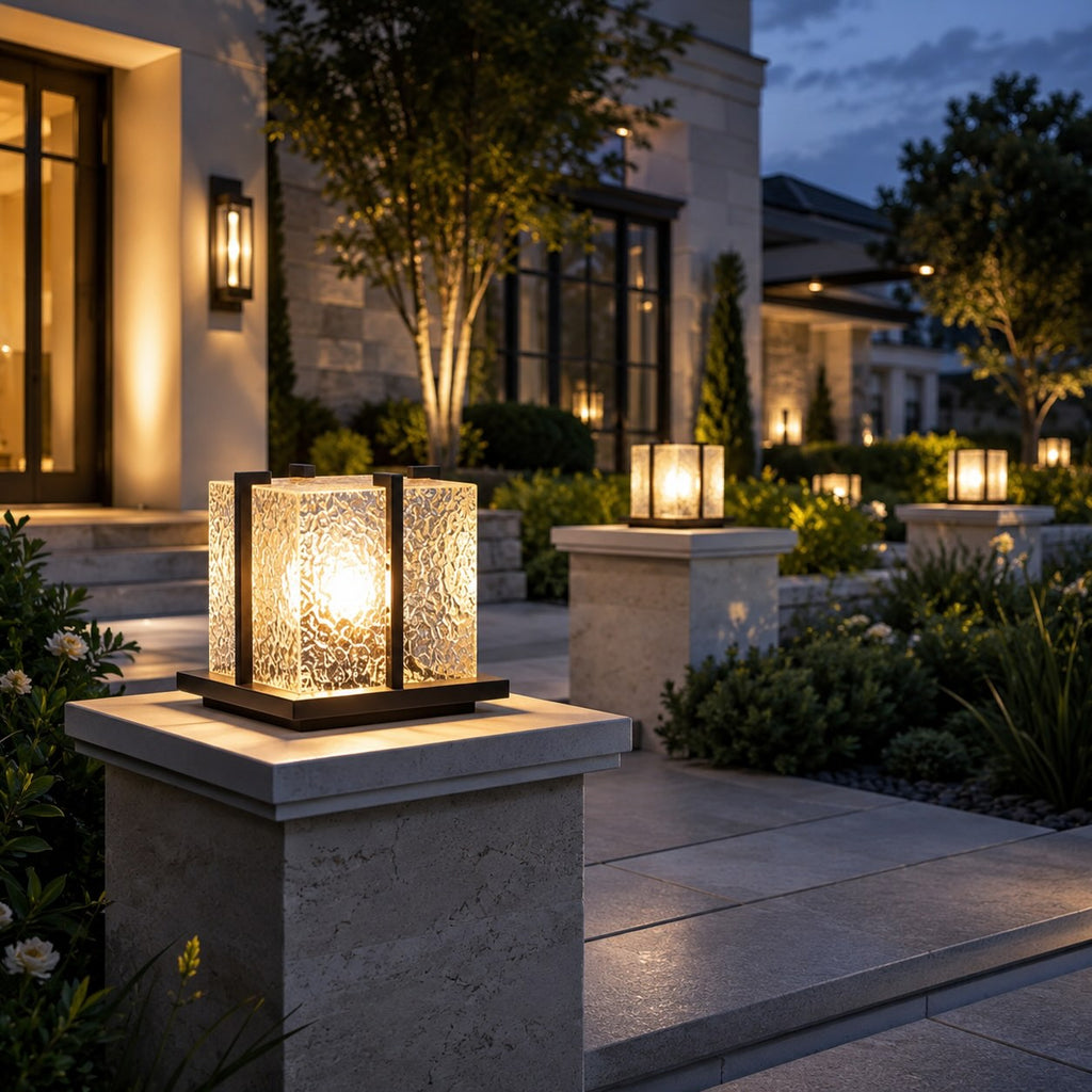 Modern Outdoor Wall Light Stainless Steel Structure 12W LED IP55 Waterproof Garden Illumination | ribuella