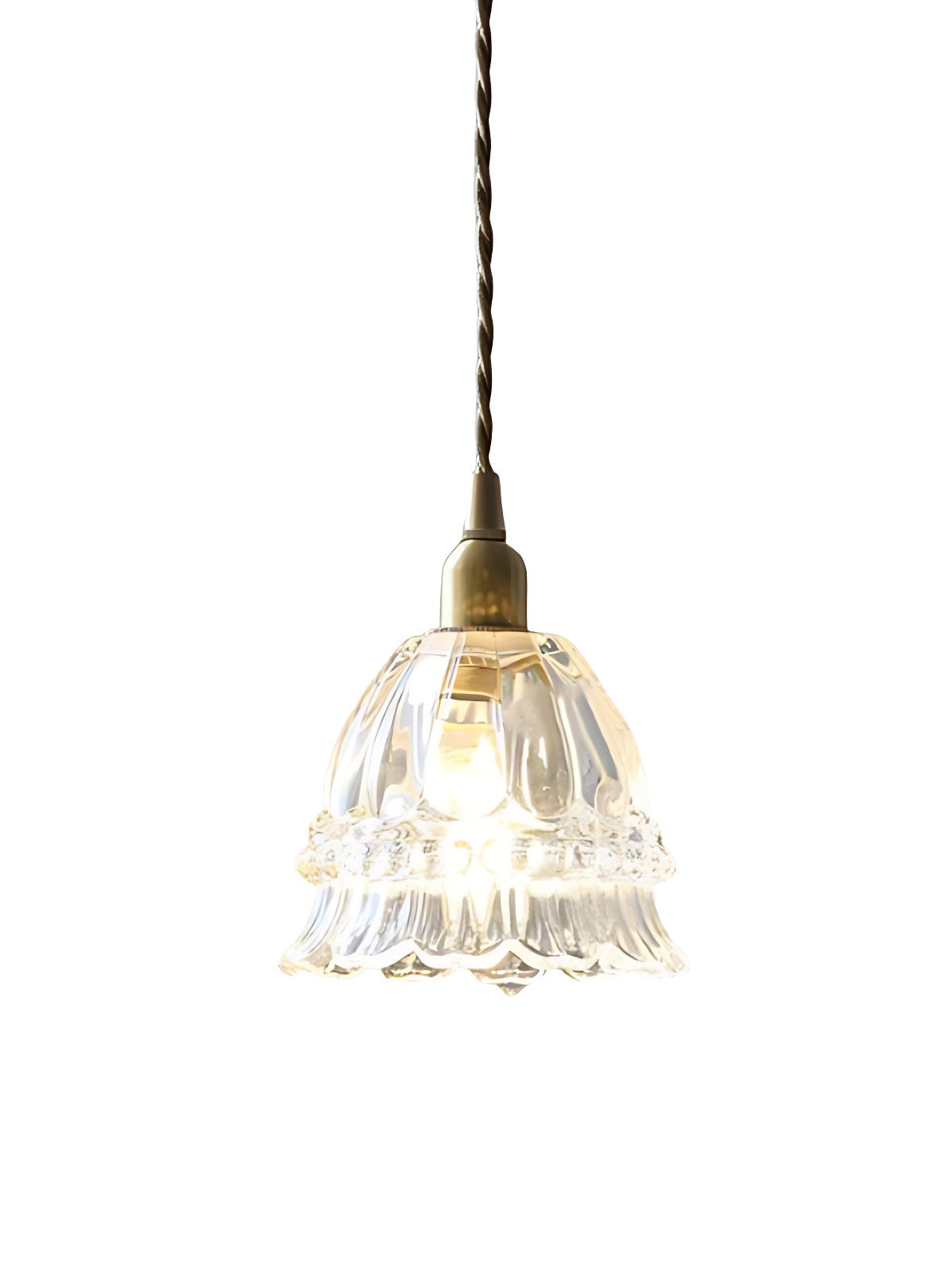 Glass Jellyfish Pendant Light M38, French Pastoral, Compact