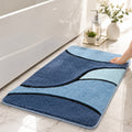Modern Plush Bathroom Mat Non-Slip Microfiber Quick-Drying Absorbent Shower Rug for Safety | ribuella