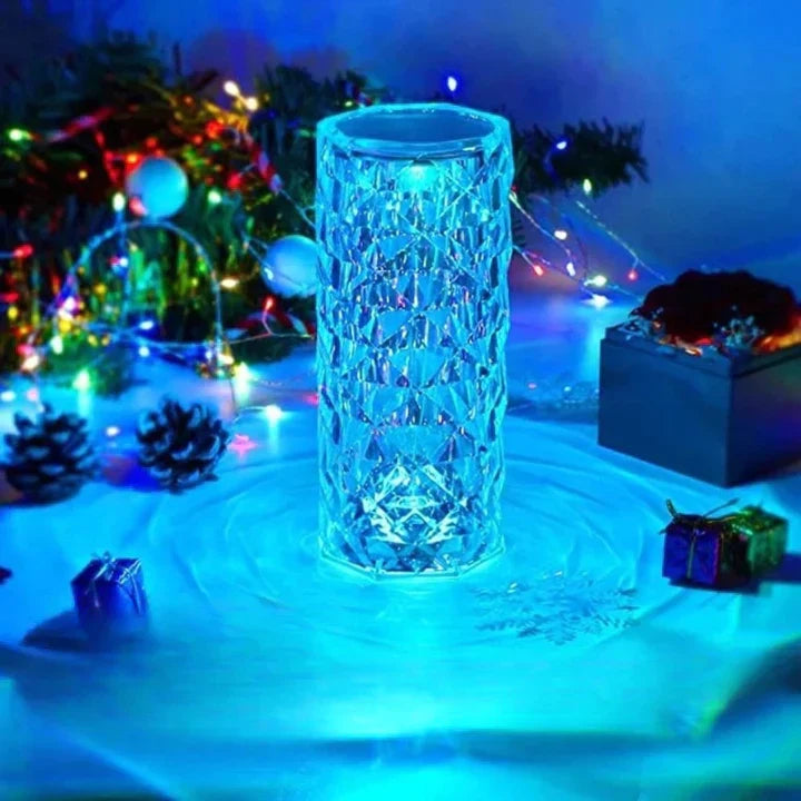 SparklingGlow - LED-kristallen aanraaklamp met afstandsbediening en 16 kleuren | ribuella