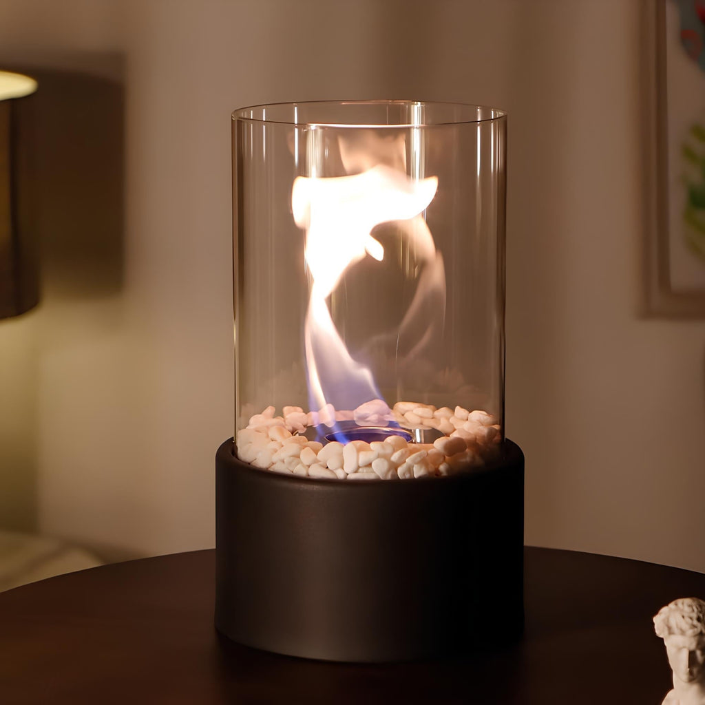 Everlasting Flame Oil Lamp — Elegant Glass Cylinder Exuding Classic Glow