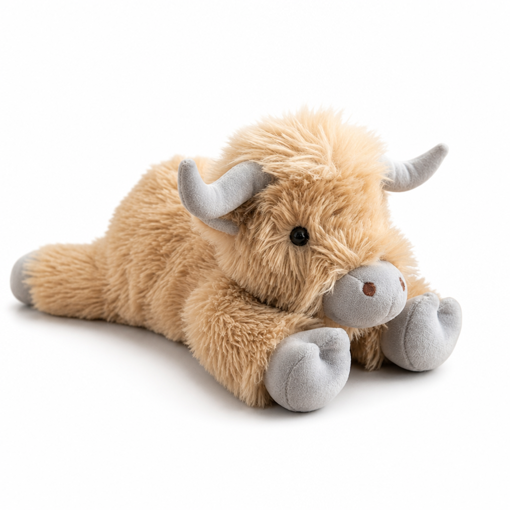 Super-Soft Huggable Highland Cow Plush | ribuella