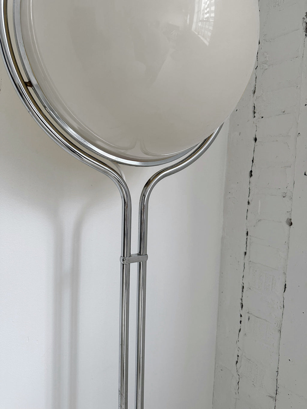 Garrault-Delord Dual Position Lamp, Ceiling Or Floor Stand, Contemporary Frame