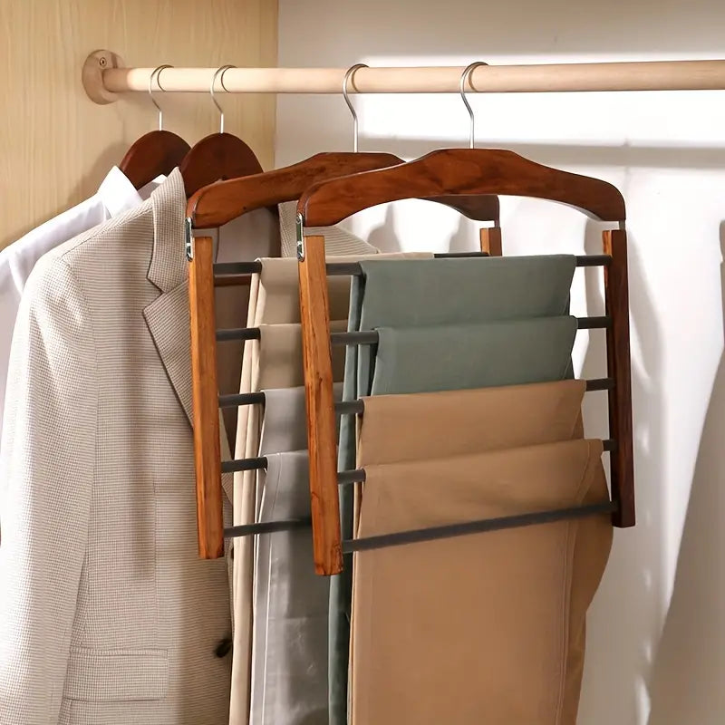 Cintre à pantalons à cinq niveaux, porte-pantalons vertical, organisateur de dressing à plusieurs niveaux