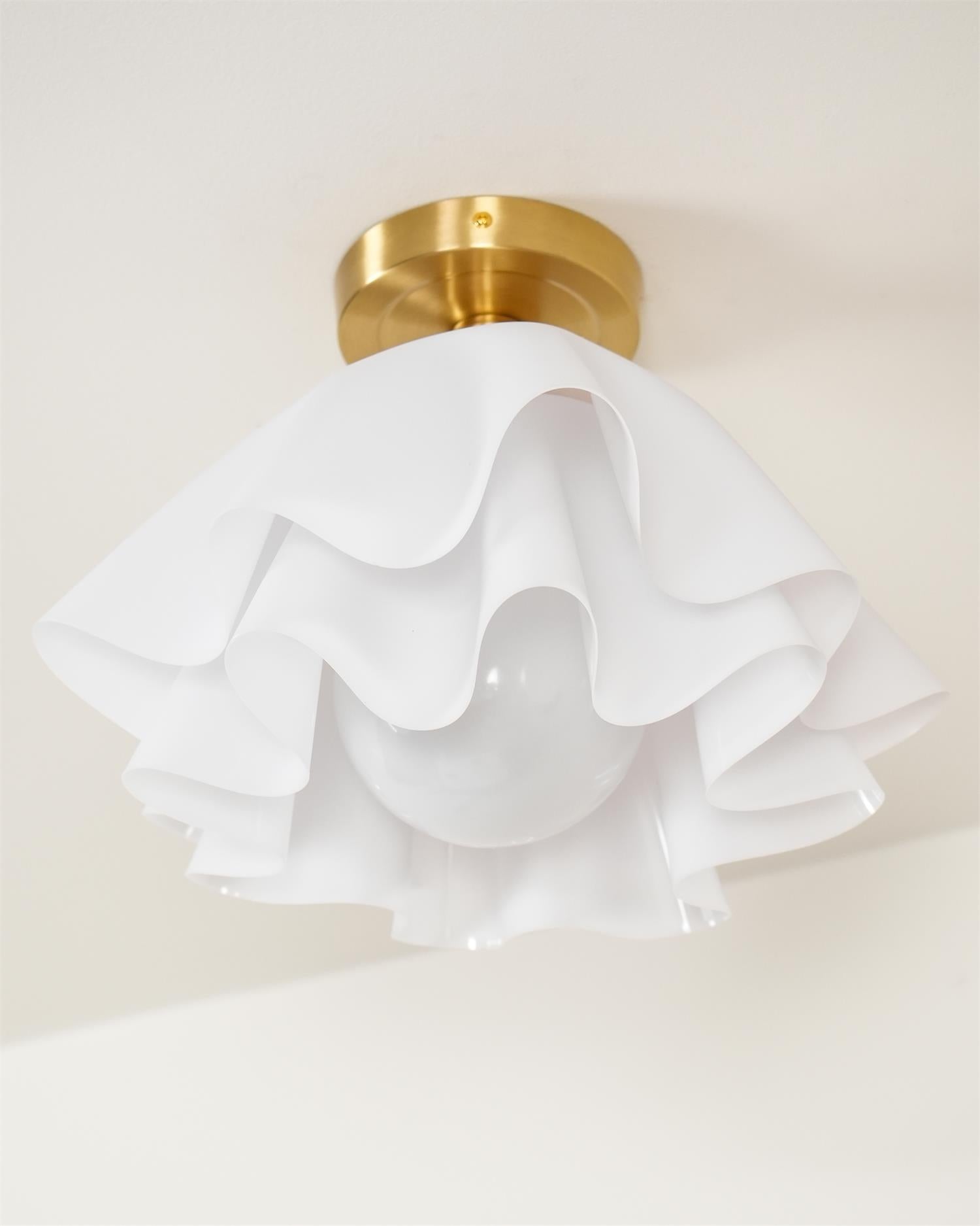 Gailon Contemporary Pleated Drum Ceiling Light Fixture