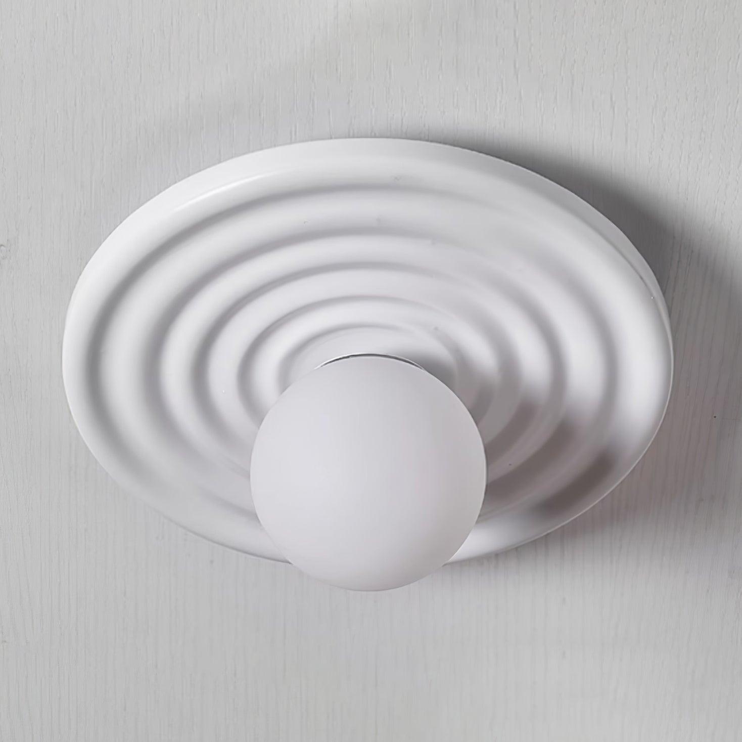 Francie Ceiling Light, Circular Disc Shape, Wabi Sabi Details, Warm Ambient Glow
