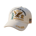 Casquette de baseball patriotique structurée, drapeau américain brodé, visière courbée