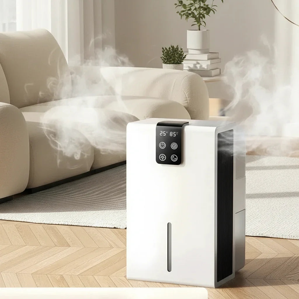 Quiet Compact Home Dehumidifier Regulating Indoor Humidity