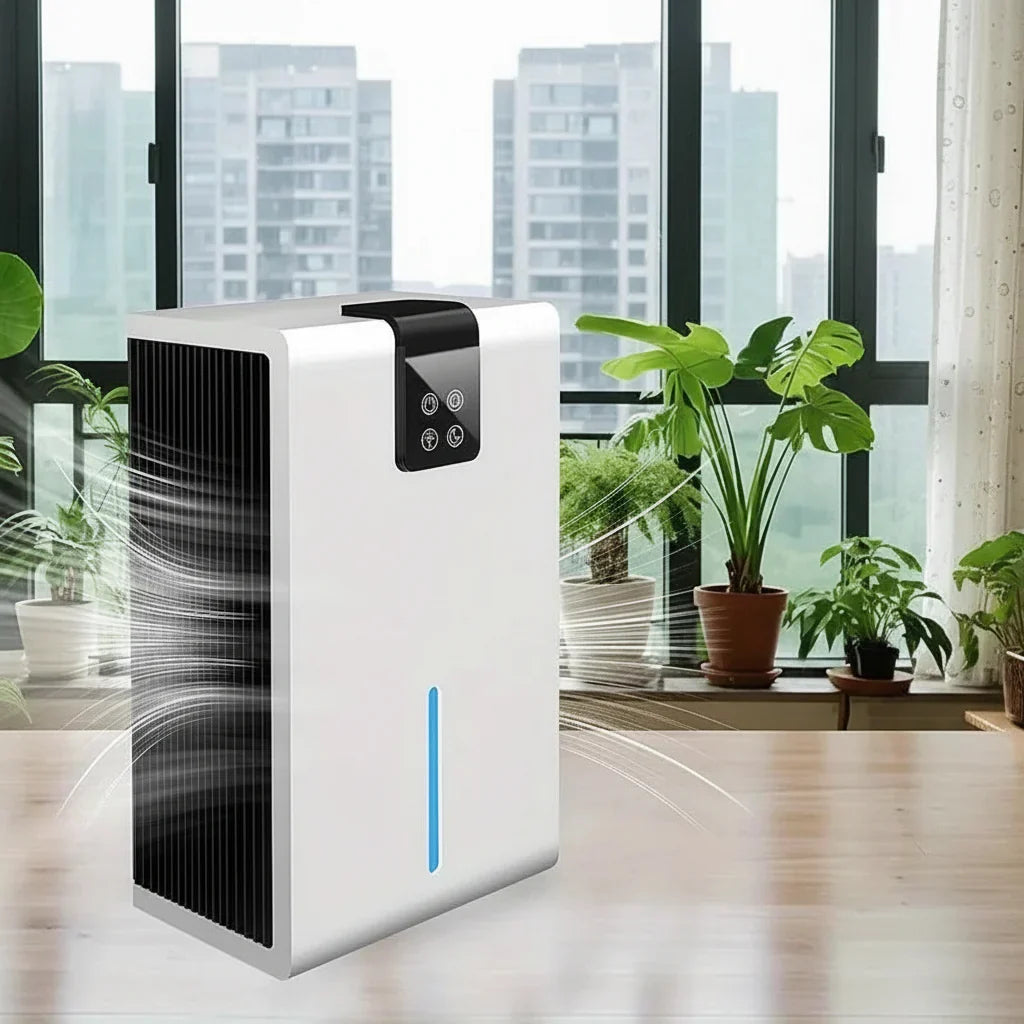 Quiet Compact Home Dehumidifier Regulating Indoor Humidity