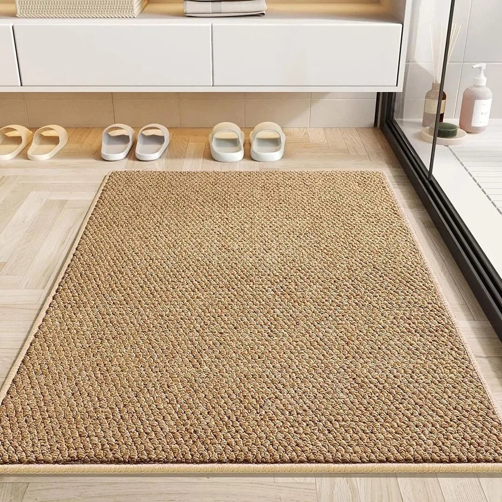 Alfombrilla de baño absorbente de secado rápido con textura de bucles - tejido denso