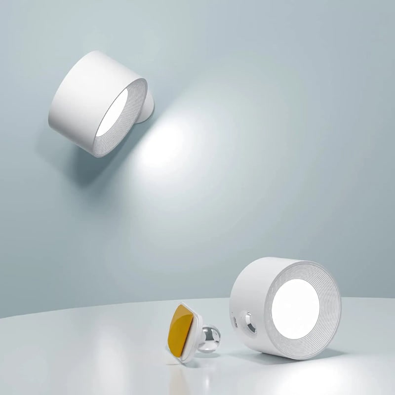 Trådløs genopladelig væglampe – magnetisk LED-lampe, justerbart kugleled