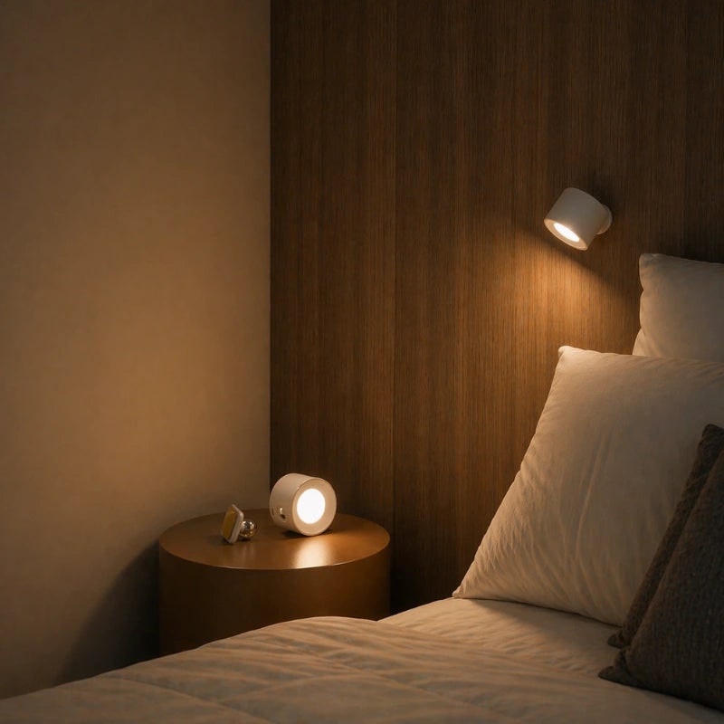 Trådløs genopladelig væglampe – magnetisk LED-lampe, justerbart kugleled